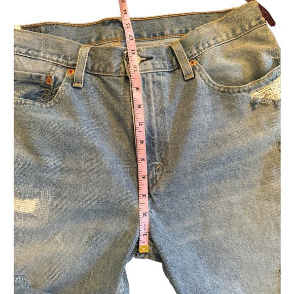 Levi's Men 511 Slim Fit Cut Off Shorts Gummy Bears Distressed Ripped 36 - Picture 9 of 11